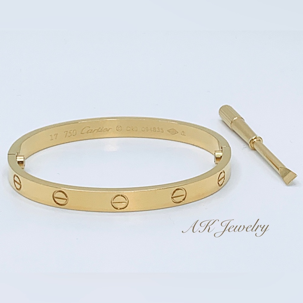 💎LOVE 18k BRACELET Screw Cuff Bangle Love Bracelet Screwdriver - Picture 5 of 6